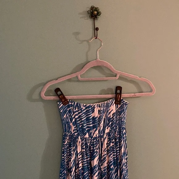 Rachel Pally Dresses | Rachel Pally Blue & White Strapless Maxi Dress Xs/S | Color: Blue/White | Size: Xs | Anginator3's Closet